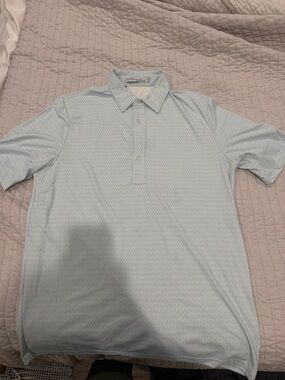 Criquet Light Blue Performance Short Sleeve Polo - bottle Opener design